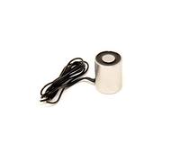 Electromagnet with 5mm Mounting Hole for Door and Hatch Mechanisms, Automated Assembly Lines, Robotics, Lifting and Handling Ferrous Materials - 25.4mm dia x 31.75mm thick - 9.1kg Pull - 12V DC/2.4W