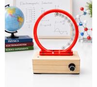 Electromagnetic Accelerator Model, DIY Perpetual Motion Machine with Iron Ball Coil, 3D Printed PLA and Wood, Science Education Kit for Physics Classroom
