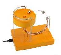 Electromagnetic Art Perpetual-Motion Machine,Motion Machine Decoration,Silent Rolling Ball Perpetual-Motion Simulator,Dynamic Newton's Law Model (Yellow)