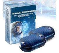 Electromagnetic Car Deicer, Solar Anti-Freeze Electromagnetic Car Snow Removal Device, Microwave Windshield Snow Removal Instrument for Vehicle, Winter Inside the Cars Molecular Heater(2Pcs)