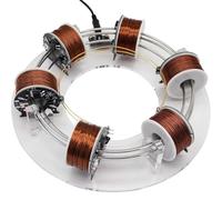 Electromagnetic Circular Accelerator Demonstrator, 6 Coil Physics Science Education Equipment with Magnetic Sensor, 12V Low Voltage Power for Classroom Learning Experiments