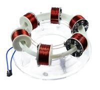 Electromagnetic Cyclotron, 6 Coils Ring Accelerator, Quick Response with Independent Circuit Board for Classroom Teaching - Scientific Physics Educational Equipment