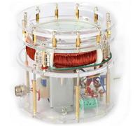 Electromagnetic Cyclotron Laboratory Model, Small Coil Rotating Magnetic Machine, Acrylic Construction, for Principle Study Laboratory Display