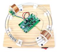 Electromagnetic Cyclotron Model, 16cm Tesla Coil with Rotating Magnetic Field for Educational Display and Creative Decoration