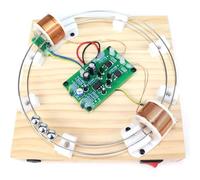 Electromagnetic Cyclotron Model, Tesla Coil Rotating Magnetic Field, Fast-response for Teaching Display and Creative Decoration, 16cm x 16cm, Laboratory Equipment