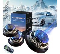 Electromagnetic Deicer Wave Anti Freezing and Snow Removal Device, Mini Heater Car Diffuser for Essential Oils, Electromagnetic Car Snow Removal Device Microwave Molecular Deicing Instrument (2 Pcs)