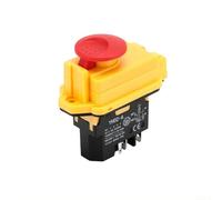 Electromagnetic E-Stop Push Button Switch YH02-A, 250VAC 18A 4-Pin Safety Switch for Industrial Machinery, IP54 Rated, Silver-Alloy Contacts