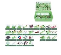 Electromagnetic Experiment Kit Basic Electricity Magnetism Experiment Physics Circuit Set Science Set(Grün)