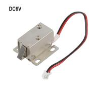 Electromagnetic Lock for Drawer, File Cabinet & Storage Cabinet - 27x28x17.5mm DC6V/DC24V Electric Magnetic Lock with 4.4mm Activation Distance, Copper Wire Coil, Silver