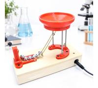 Electromagnetic Perpetual Motion Model With 8 Small Balls And Wooden Base, Diy Perpetual Motion Machine Model, Solid Wood Base And 3d-printed Components, Stability Durability, For Science