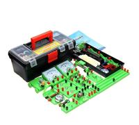 Electromagnetic Physics Experiment Box 50+ Types Circuit Magnetism Lab Kit Upgraded Multi-Layer Compartment Storage Case Electric Science Exploration Starter Equipment