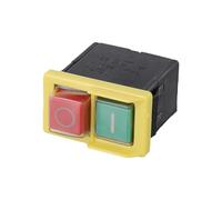 Electromagnetic Push Button Switch 4-Pin, 125V/250V 6A for Power Tools, Table Saws, Garden Machinery, IP54 Rated, 50000 Cycle Life