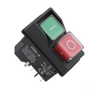 Electromagnetic Push Button Switch, AC250V 18A Safety Control with IP55 Waterproof, 4/5 Pin for KJD17 KLD28, Double Pole Cut-Off for Machine Tools and Garden Machinery(5)