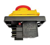Electromagnetic Push Button Switch KJD22 4 Pole 6 Pin Electric Switch with Emergency Stop Cover (4 Pins)