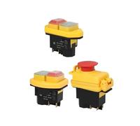 Electromagnetic Push Button Switch Self-locking Undervoltage Protection Magnetic Starter 250V Power Control(YCZ3-A,4 Pins,220-250V)