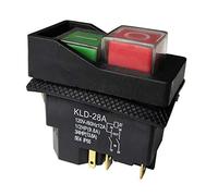 Electromagnetic Pushbutton Switches 120V 5Pins KLD-28A Waterproof Push Button Switch for Electric Cutter and Slicer