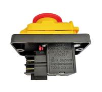 Electromagnetic Pushbutton Switches KJD22 4Pins 6-Terminals Push Button Switch with Emergency Stop Cover IDGTTLDF(4 Pins)