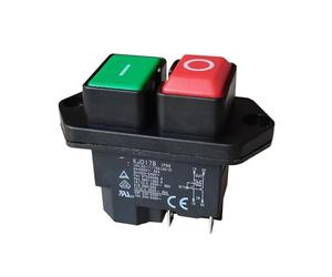 Electromagnetic Pushbutton Switches Waterproof Emergency Stop Button Switch 16(12) A 10(8) A 250V 2HP 16A 220-240V KJD17B IDGTTLDF(KJD17B-C-4P)