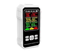 Electromagnetic Radiation Detector for Electric and Magnetic Field Strength Testing, RF Intensity 0-99.999 μW/cm, 3*AAA Batteries, Black/White