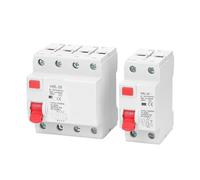 Electromagnetic Residual Current Circuit Breaker 2/4P 10/30/100/300mA Type AC a RCCB RCD ELCB Differential Breaker Safety Switch(30 mA,4P 6A)