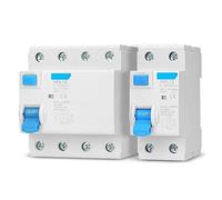 Electromagnetic Residual Current Circuit Breaker 2/4P 10/30/100/300mA Type AC a RCCB RCD ELCB Differential Breaker Safety Switch(100 mA,4P 63A)