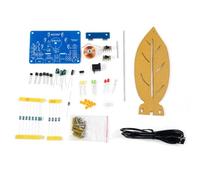 Electromagnetic Swing Soldering Kits For STEM Education Leaf Shape Pendulums Needle With LED Light Electronics Project LED Light Electronics Kit