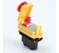 Electromagnetic Switch 4/5 Pin 120V 220V ON-OFF Momentary Reset Push Button With Cover IP55 Waterproof ReplaceYCZ3-C，KJD17B(4 Pins,110 V)