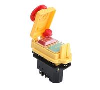 Electromagnetic Switch 4/5 Pin 120V 220V ON-OFF Reset Push Button With Cover IP55 Waterproof ReplaceYCZ3-C，KJD17B(5 Pins,110v)