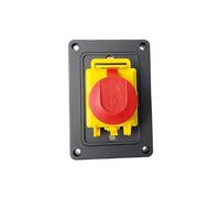 Electromagnetic switch 400V 7-pin starter switch 15A with protective cover waterproof instantaneous reset button YCZ4-B