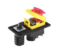 Electromagnetic Switch 400V 7 Pins Rotary Combined with Cover Lock Waterproof Reset Push Button YCZ4-C