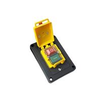 Electromagnetic Switch 400V 7 Pins Starter On Off 15A with Protection Cover Waterproof Momentary Reset Push Button YCZ4-B