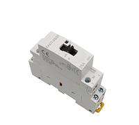Electromagnetic switch Contactor EACT-25 2P 25A 220V/230V 50/60 Hz Din Rail Household AC Modular Contactors with Manual Control Hand Switch 2no or 1no 1nc or 2nc Industrial Electrics (Color : 220v 25