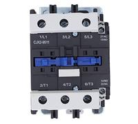 Electromagnetic switch Contactor Industrial Contactor, Buckle Design Easy to Install Flame Retardant AC Contactor Shell with Silver Alloy Contacts for Power Equipment Industrial Electrics Electrical I