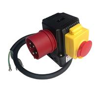 Electromagnetic Switch, KOA1L 2 in 1 Multifunctional 230/400V 12A(8A) Magnetic Emergency Stop 5P Industrial Socket Plug