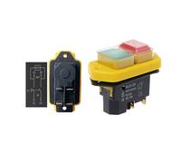 Electromagnetic Switch Start Switch Waterproof Power Tool Switch KLD28/KLD28A Momentary Reset Push Button 16A 250V 4Pins/5Pins IDGTTLDF(KLD28 4PIN)