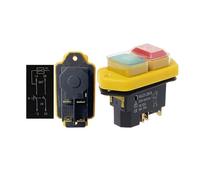Electromagnetic Switch Start Switch Waterproof Power Tool Switch KLD28/KLD28A Momentary Reset Push Button 16A 250V 4Pins/5Pins IDGTTLDF(KLD28A 5PIN)