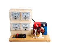 Electromagnetics Induction Demonstrator Manual Generator Model Portable Physics Teaching Aid for Classroom Demonstration Hand Crank Generator Model Educational Hand Operated Metal Wood Electromagnetic