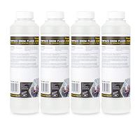 Electromarket Dynamic Premium Snow Fluid Concentrate Pack, 4x 250ml Bottles, Makes 20 Litres Snow Machine Fluid, Foam Effect for DJ Events, Parties & Christmas Decorations
