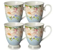 electromax 4 Piece Teacup Gift Set - Vintage Serving Set for 4, with Bone China Tea Cup - Multicolour