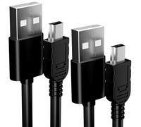 Electrones 2 pack Mini USB Cable USB 2.0 Type A to Mini B Fast Charging Data Charging Cord Compatible with Blue Yeti Microphone, Cell Phones, MP3 Players, Dash Cams, Digital Cameras,Charger Cab