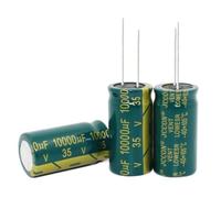 Electronic Accessories 100PCS-10PCS 35V10000UF high Frequency Aluminum electrolytic Capacitor 10000uf 35V 18 * 35MM (Size : 100PCS)
