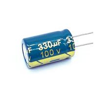Electronic Accessories 100pcs/lot high Frequency Low impedance 100v 330UF Aluminum electrolytic Capacitor Size 13 * 20 330UF 20% Electronic devices