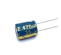 Electronic Accessories 100pcs/lot Low ESR/Impedance high Frequency 35v 470UF Aluminum electrolytic Capacitor Size 8 * 12mm 470UF35V 20% Electronic devices