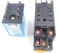 Electronic Accessories Relay 10Sets MY2P HH52P MY2NJ Coil General DPDT Micro Mini Electromagnetic Switch with Socket Base AC 110V 220V DC12V 24V