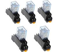 Electronic Accessories Relay 5 Sets MY2P HH52P MY2NJ Coil General DPDT Micro Mini Electromagnetic Switch 110V 220V 12V 24V Power LED
