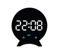 Electronic Alarm Clock Featuring Temperature Display, Date, Day of Week and Three Brightness Settings for Night Use (F)