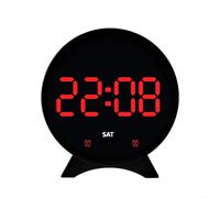 Electronic Alarm Clock Featuring Temperature Display, Date, Day of Week and Three Brightness Settings for Night Use (J)