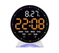 Electronic Alarm Clock,Multi-Functional Clock,Bedside with Night Electronic Suitable for Office Day of The Week Providing a Soothing Visual for Element (H)