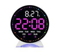 Electronic Alarm Clock,Multi-Functional Clock,Bedside with Night Electronic Suitable for Office Day of The Week Providing a Soothing Visual for Element (G)