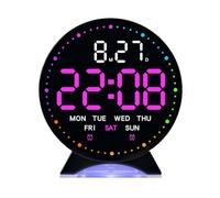 Electronic Alarm Clock,Multi-Functional Clock,Bedside with Night Electronic Suitable for Office Day of The Week Providing a Soothing Visual for Element (C)
